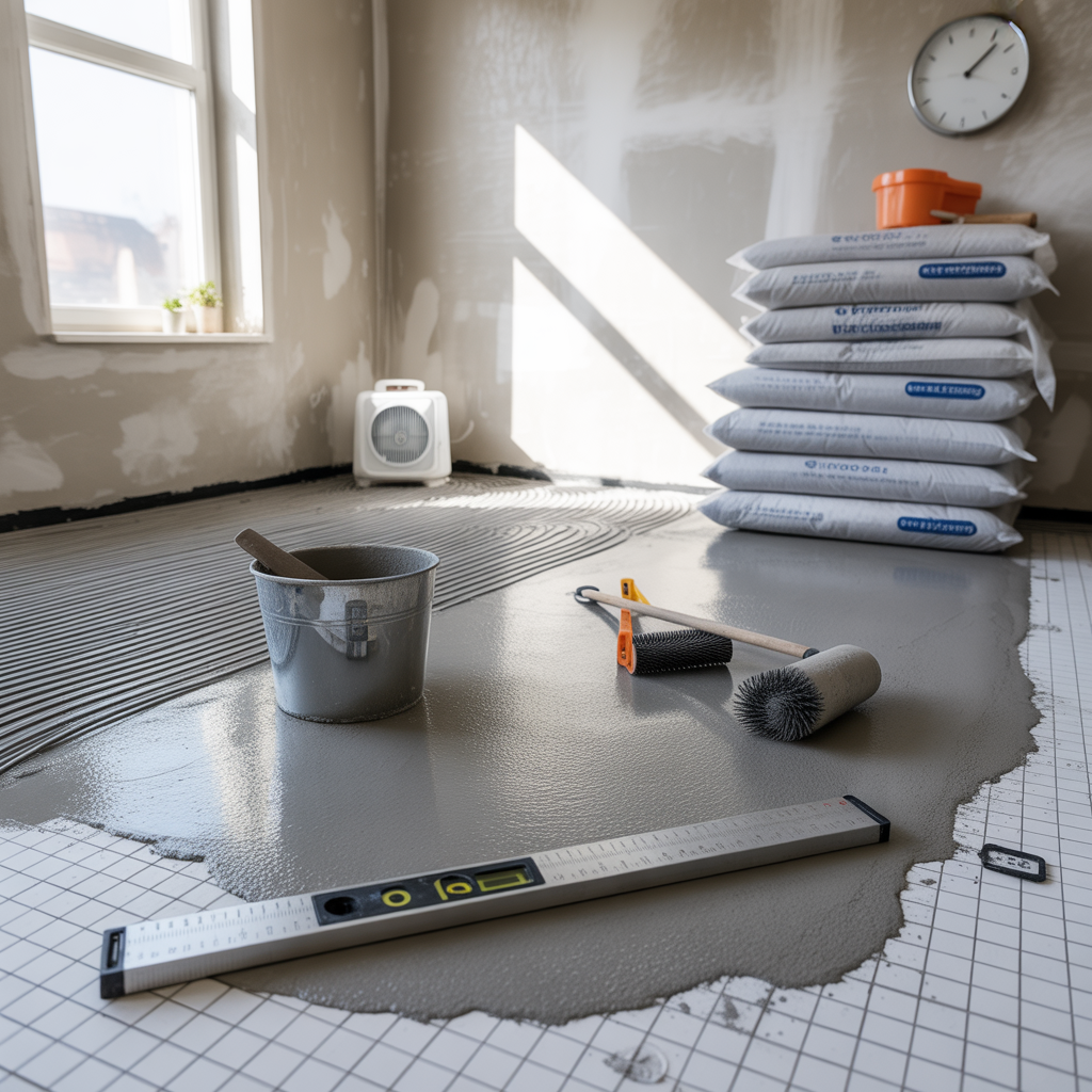 flytspackla badrumsgolv tjocklek torktid och kostnad