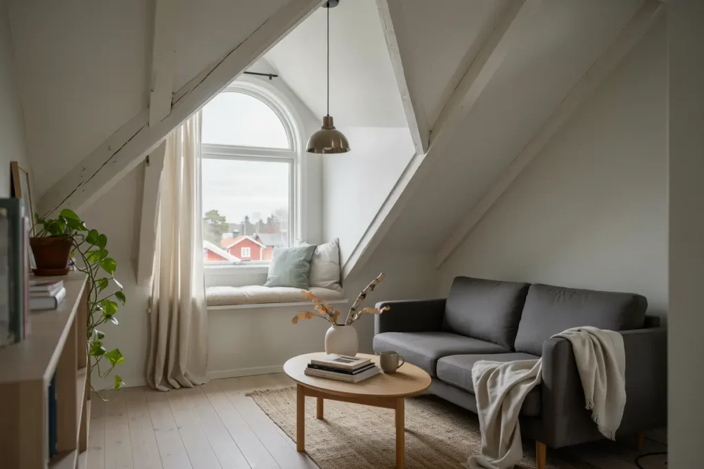 ombyggnad av vind till funktionell bostadsyta i luthagen